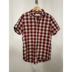 Ralph Lauren Shirt Denim & Supply Button Down Up Large‎ Plaid Cotton Red Black